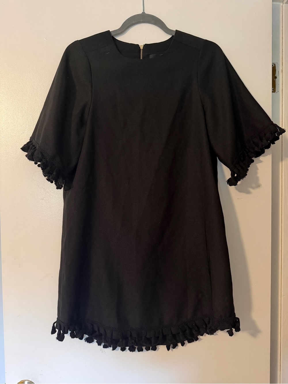 Blaque Label Tassel-Trim Shift Dress, Size XS